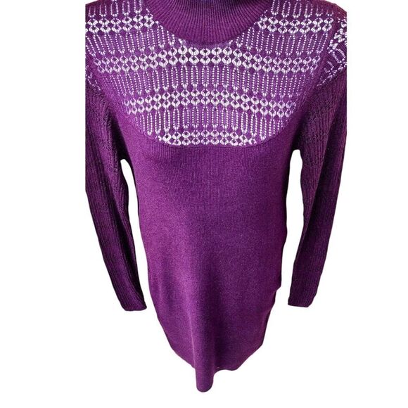 TORRID  LongSleeve Rib Pointelle Mock Neck Sweater dress Plus Size 2X - Picture 3 of 16